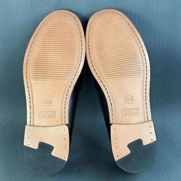 Johnston & Murphy Black Sheepskin Slip On Loafer shoes men’s size 13 New - Picture 10 of 10